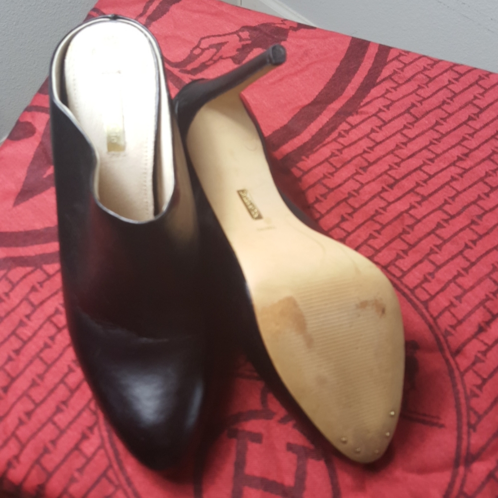 Louise Et Cie black Leather Stiletto Mules size 10 - Picture 3 of 8